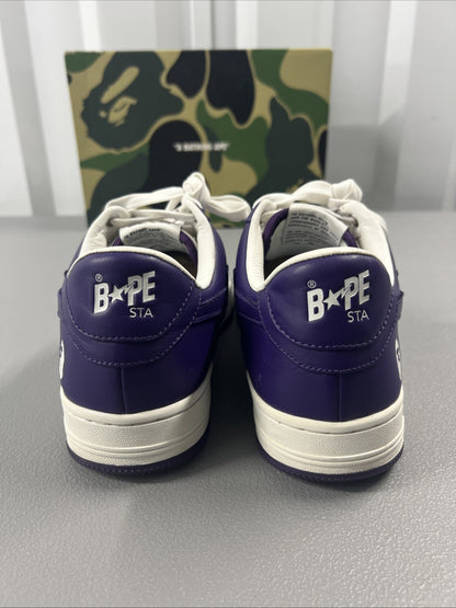Size 10- A Bathing Ape Bape Sta ‘White Purple’ 2022