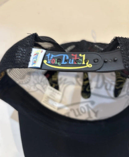 Von Dutch Black Polka Dot Trucker SnapBack Hat