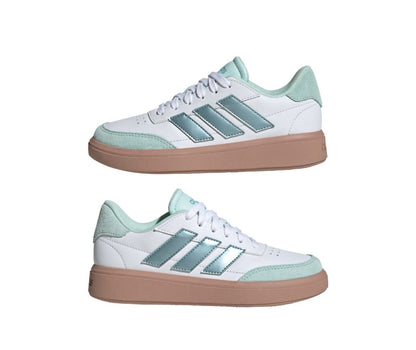 Size 6.5 Y or 8 Wmns- adidas Courtblock ‘Cloud White Halo Mint’