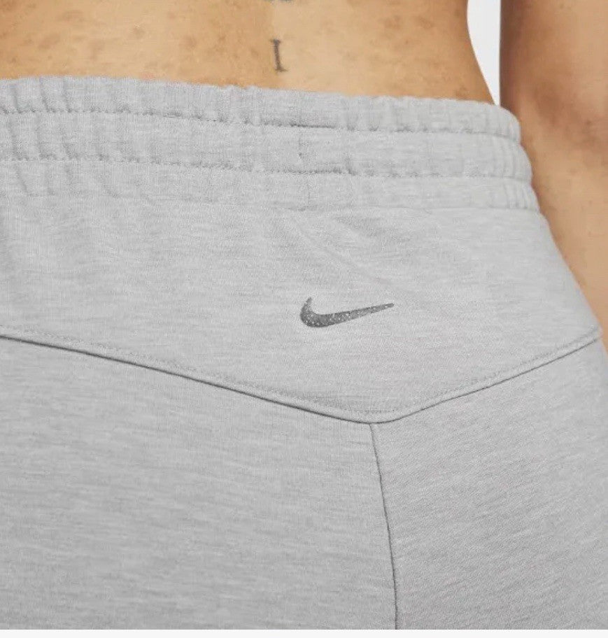 Size Medium- Nike Yoga Dri-Fit 7/8 Terry Fleece  Joggers Gray Drawstring Women’s