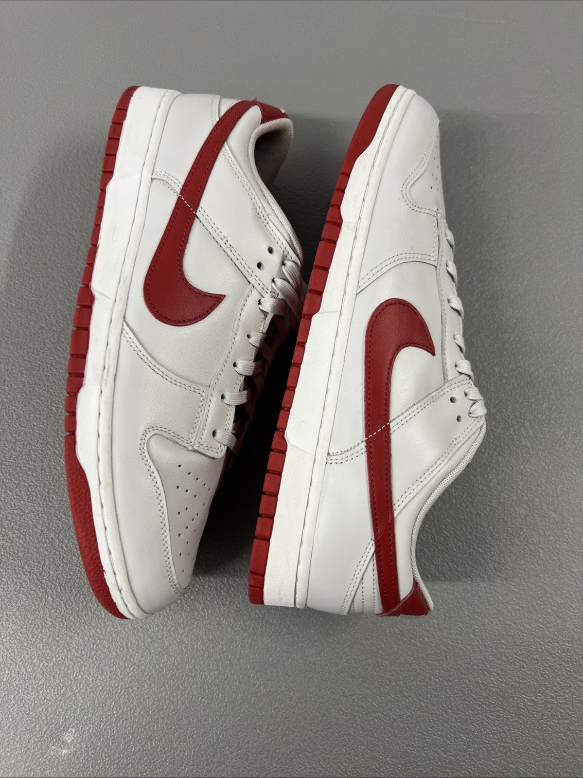 Size 13 Nike Dunk Low Vast Grey Varsity Red