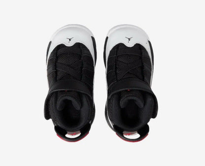 Size 9C - Jordan 6 Rings Black White University Red (Toddler)