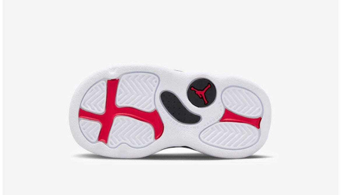 Size 9C - Jordan 6 Rings Black White University Red (Toddler)