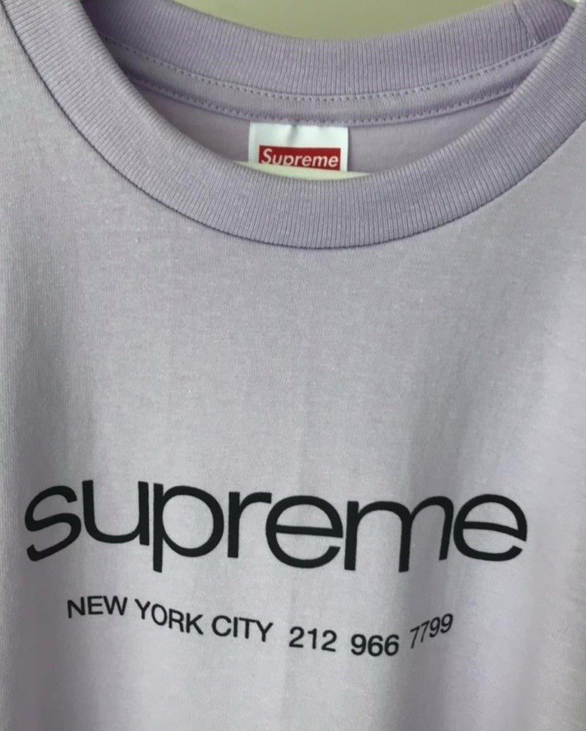 Size Medium - Supreme Shop Tee T-shirt Crew Neck Logo - Light Purple