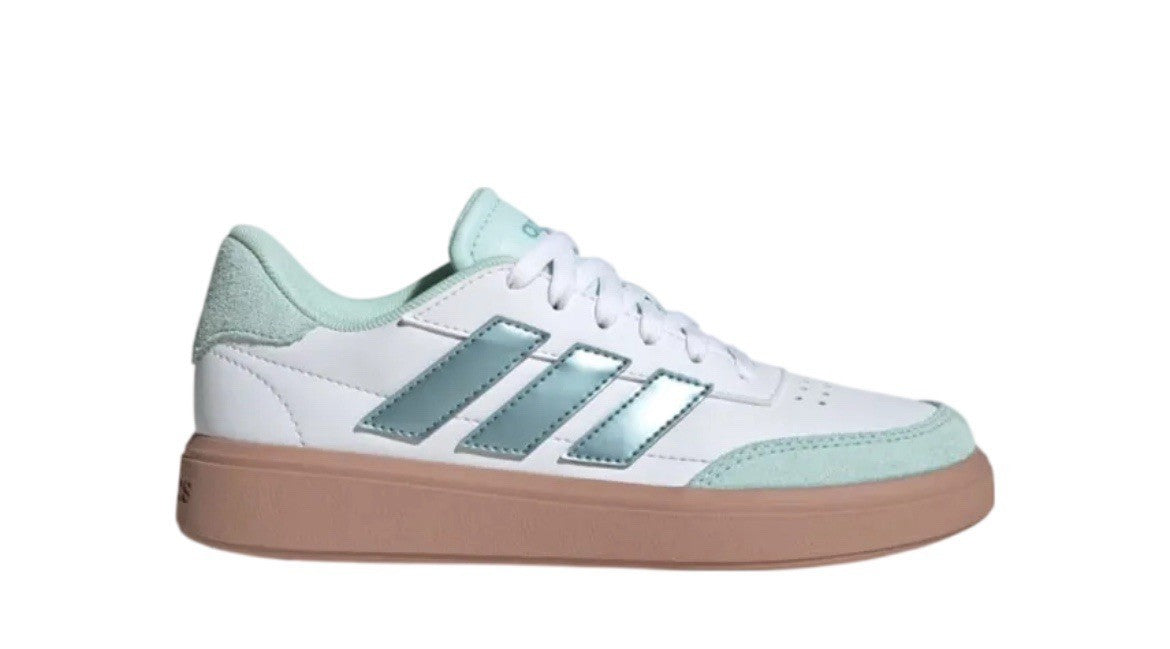 Size 6.5 Y or 8 Wmns- adidas Courtblock ‘Cloud White Halo Mint’