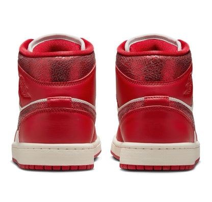 Size 7.5 Women’s or 6 Men’s- Air Jordan 1 Mid SE ‘Red Cracked Leather’