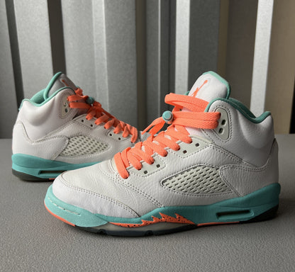 Size 7Y or 8.5 Wmns - Jordan 5 Retro Light Aqua (GS)