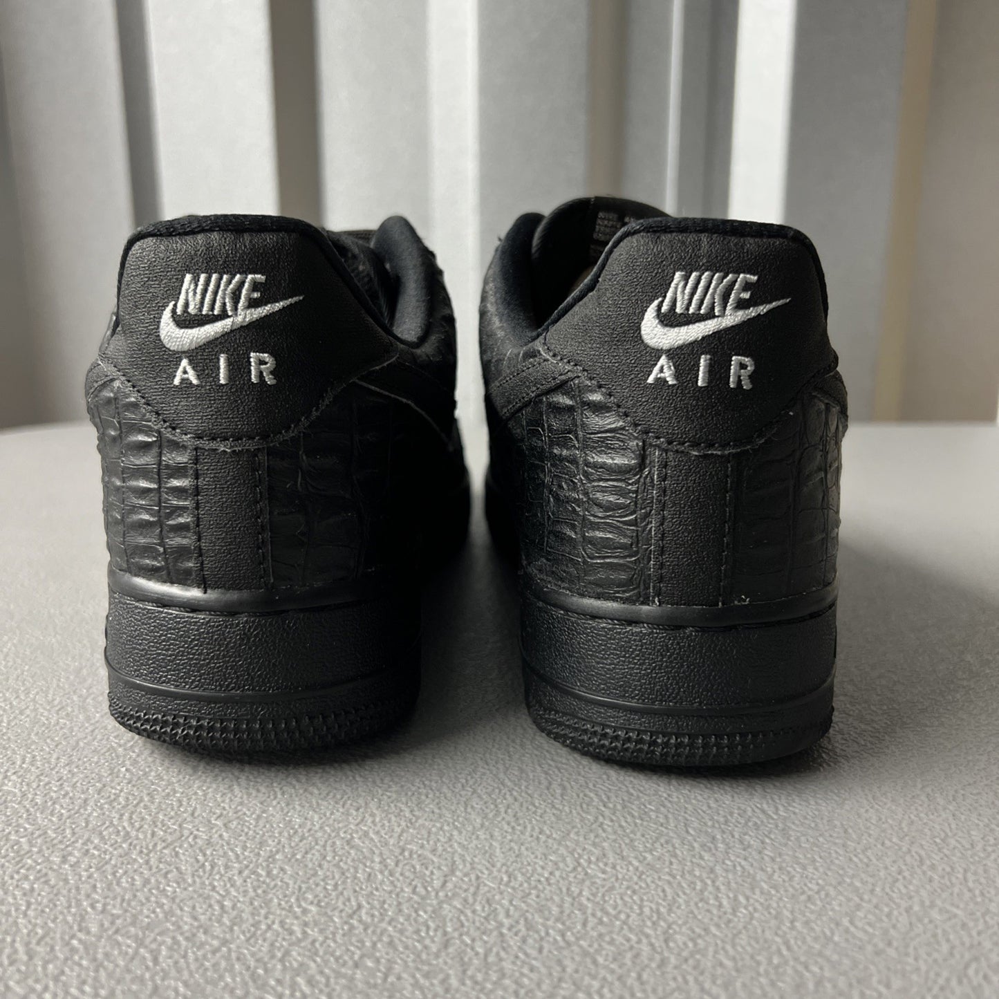 Size 8.5 Men’s or 10 Wmns- Nike Air Force 1 '07 LV8 Low ‘Black Croc’