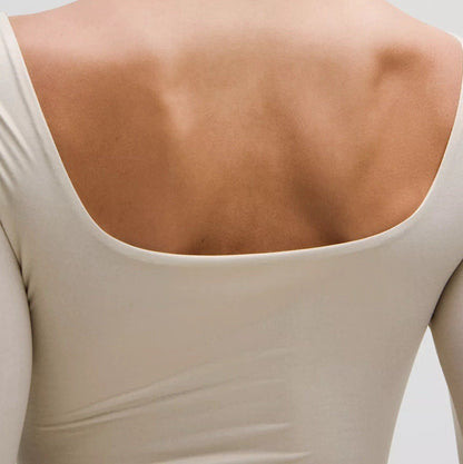 Size Small- Lululemon Ultra-Soft Nulu Square-Neck Long-Sleeve Bodysuit Shine