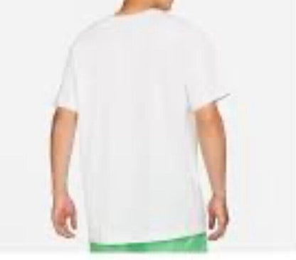 Nike Spell Out Swoosh Size Large Short Sleeve Crew Neck T- Shirt DX2001 100