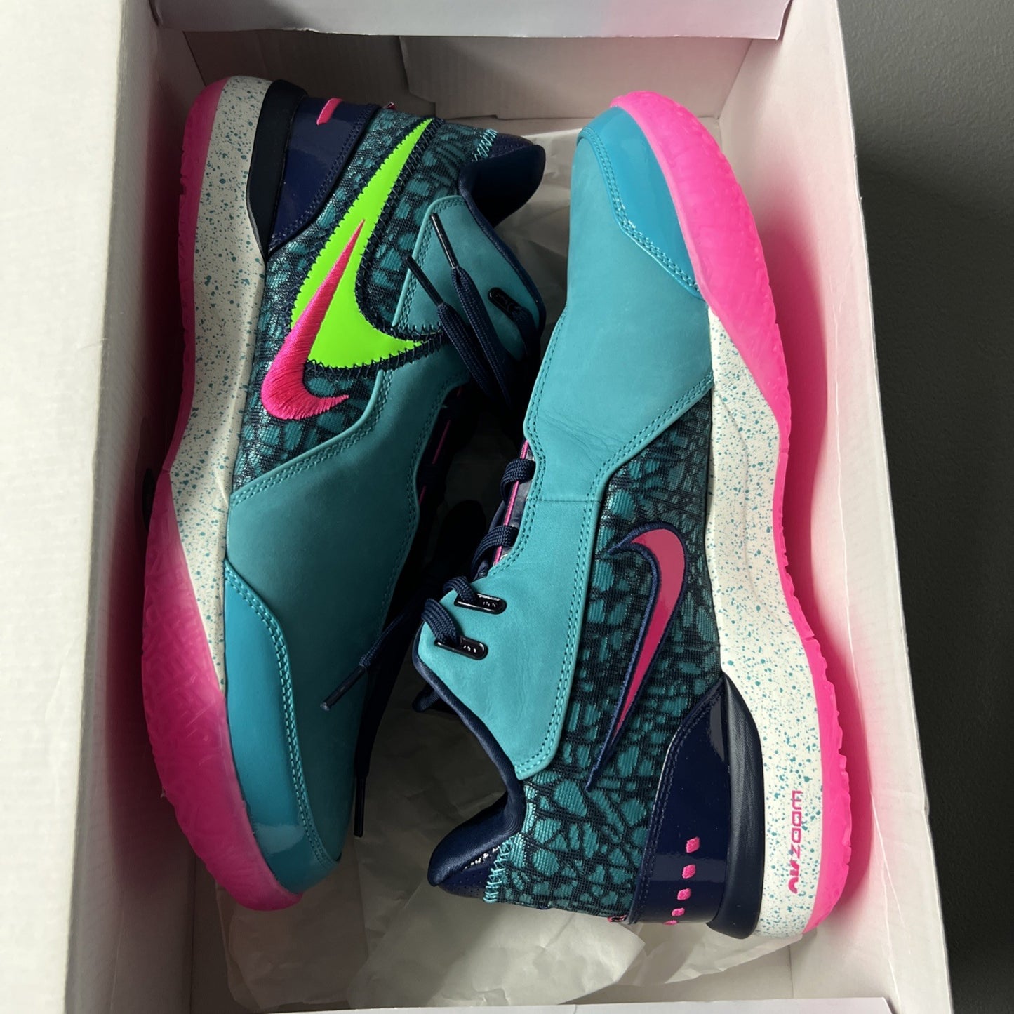 Size 11.5 Men’s or 13 Wmns- Nike Zoom LeBron NXXT Gen Amped ‘South Beach’