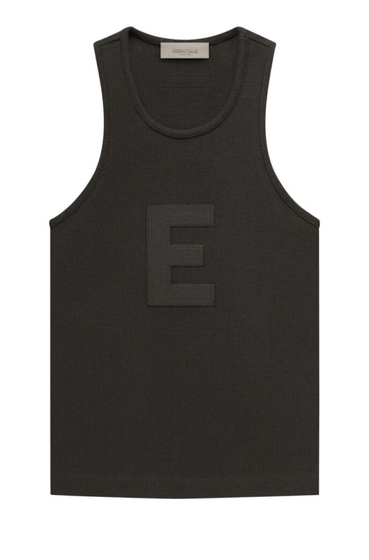 Size Small-Fear of God Essentials Women’s Waffle Tank 'Off Black’