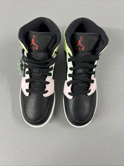 Size 7Y or 8.5 Wmns- Jordan 1 Mid Glow-In-The-Dark (GS)
