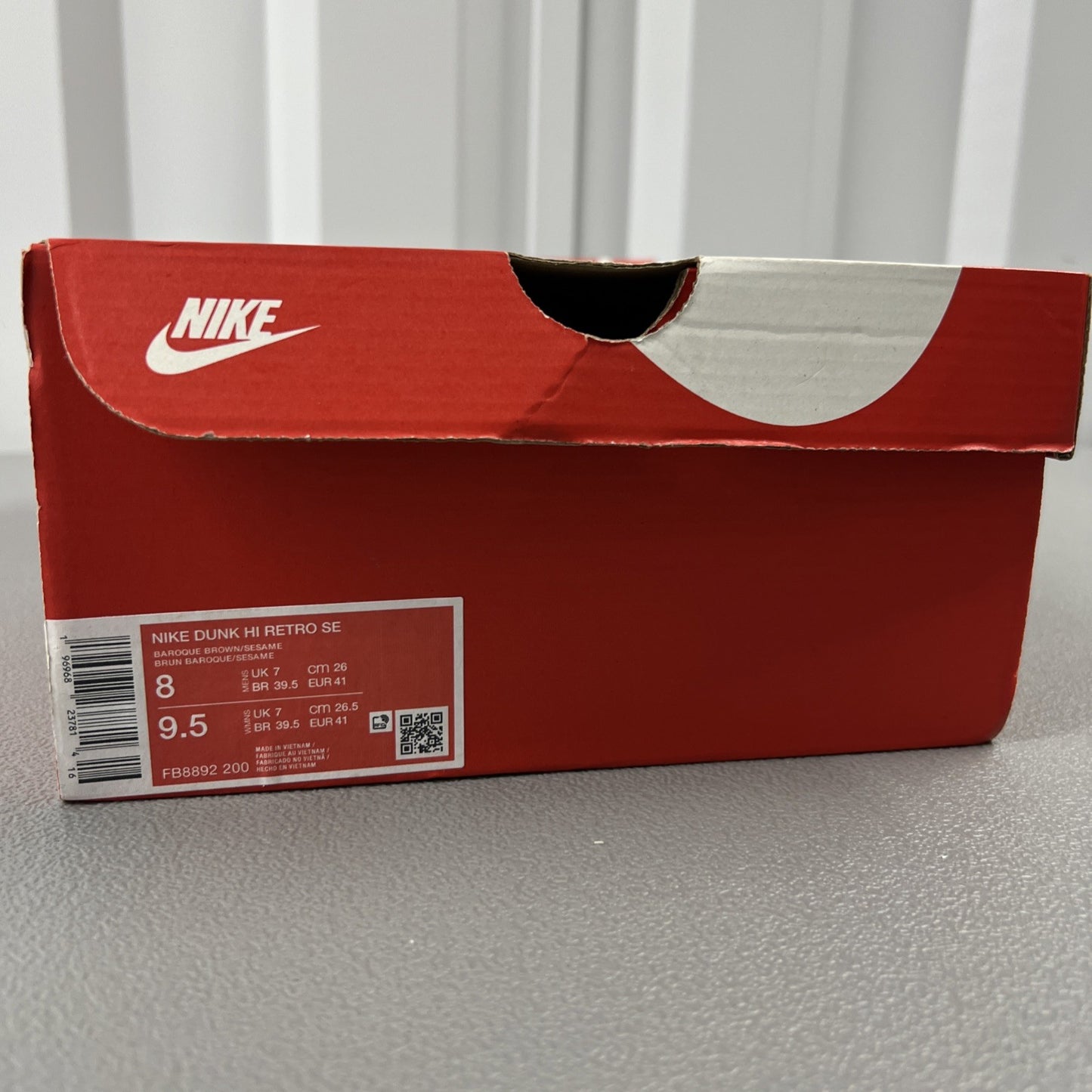 Size 8 Men’s or 9.5 Wmns Nike Dunk High SE ‘Baroque Brown’