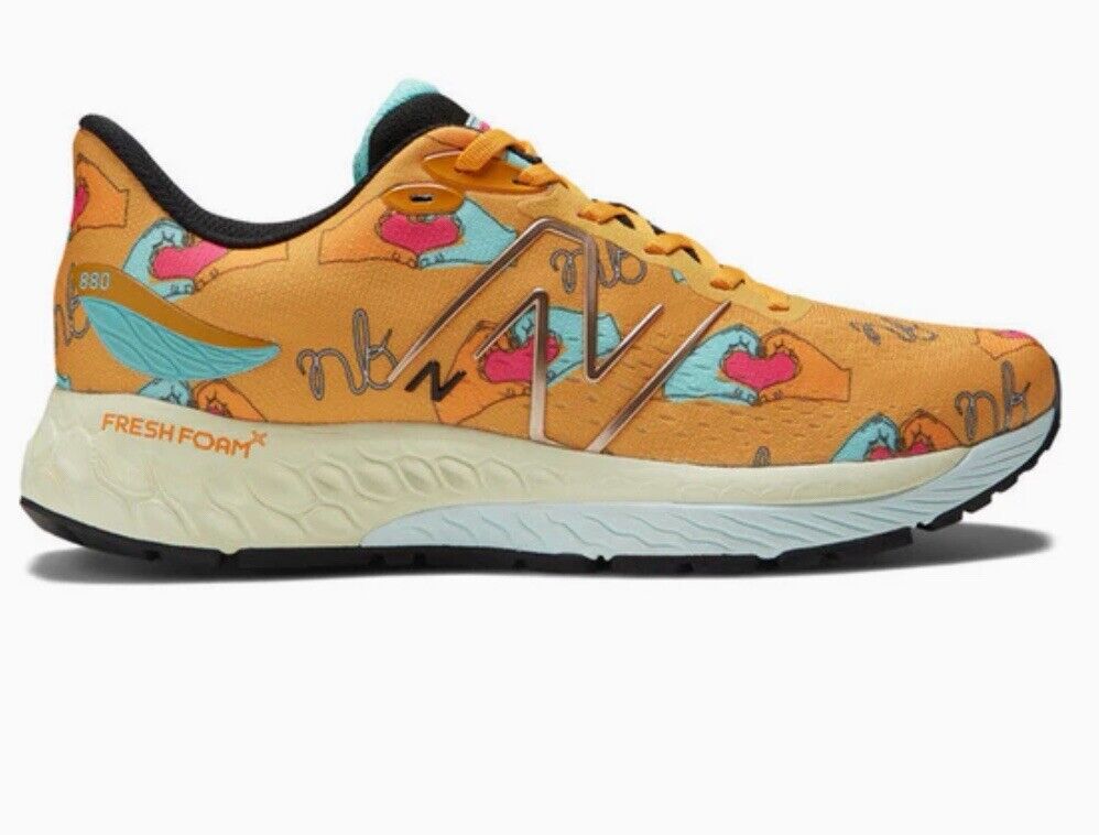 Size 9-New Balance Fresh Foam 880 "Orange/Graphic"