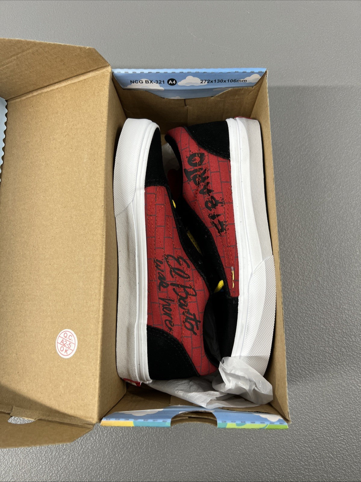 Size 2- Vans Old Skool The Simpsons El Barto Kids