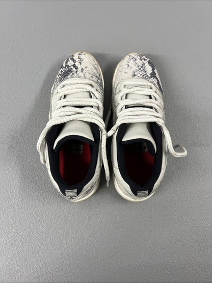 5.5 Y or 7 Wmns - Jordan 11 Retro Low Snake Light Bone (GS)