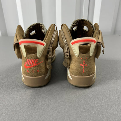 Size 8 Men’s or 9.5 Wmns Air Jordan 6 Retro Travis Scott ‘British Khaki’