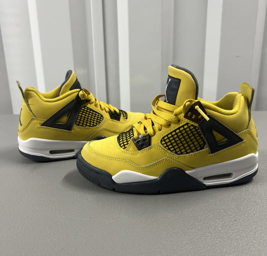 Size 4.5Y - Air Jordan 4 Retro GS 'Lightning' 2021’