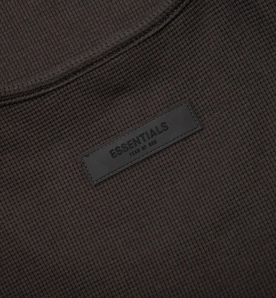 Size Small-Fear of God Essentials Women’s Waffle Tank 'Off Black’