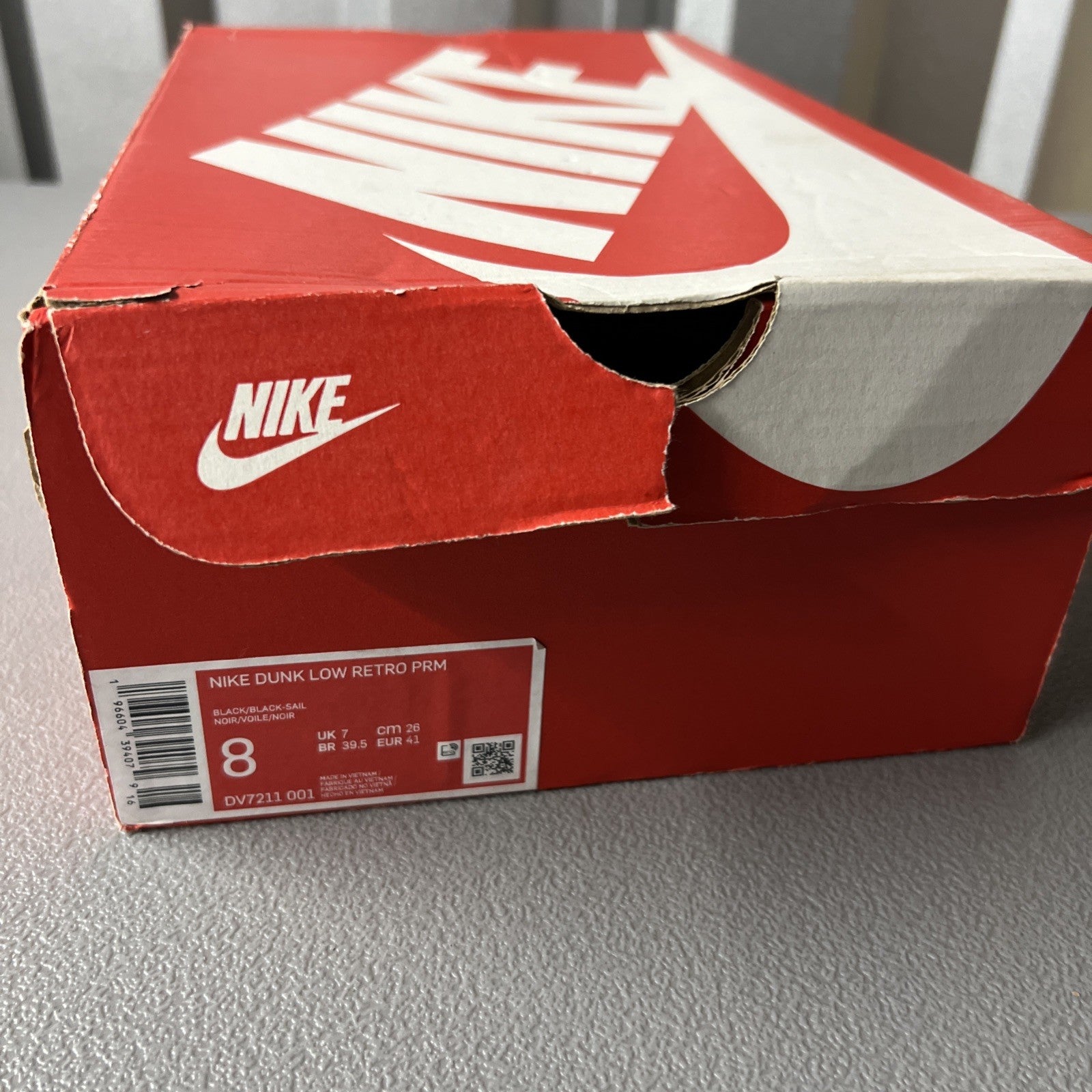 Size 8 Men’s or 9.5 Wmns - Nike Dunk Low ‘Black Canvas’