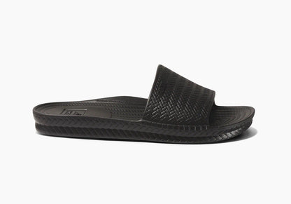 Size 7- REEF Women's Water Scout Slide Black Medium Width