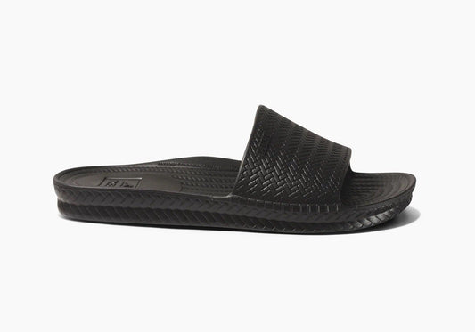 Size 7- REEF Women's Water Scout Slide Black Medium Width