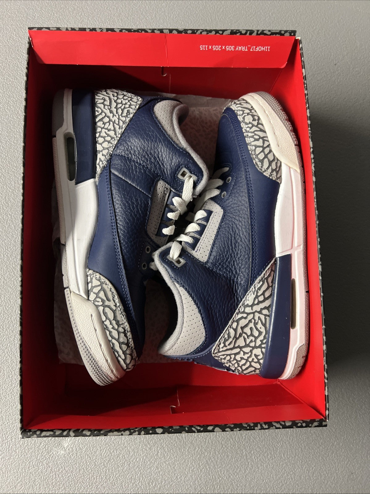 Size 7Y or 8.5 Wmns- Air Jordan 3 Retro ‘Georgetown’ GS - 398614 401