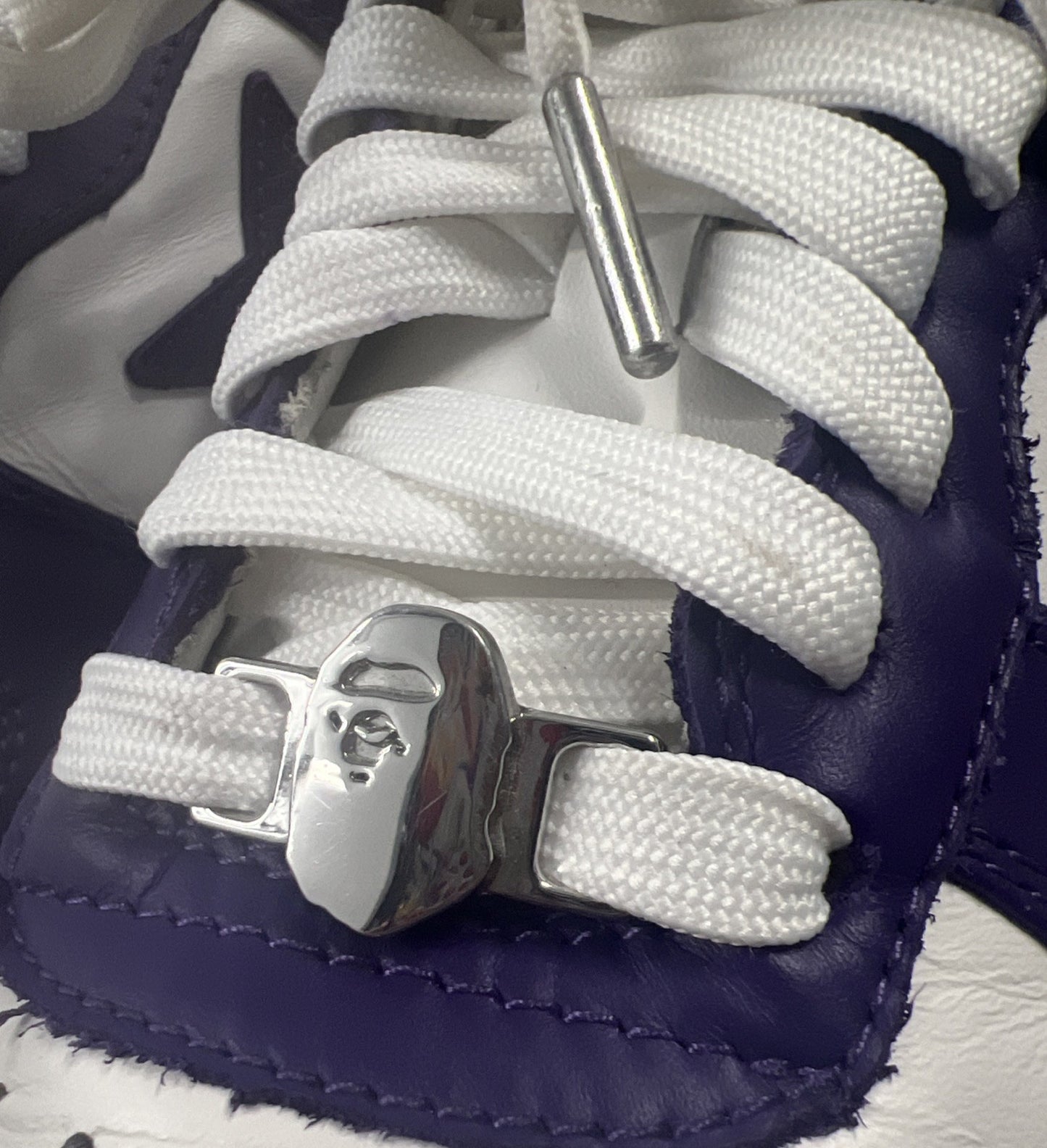 Size 10- A Bathing Ape Bape Sta ‘White Purple’ 2022
