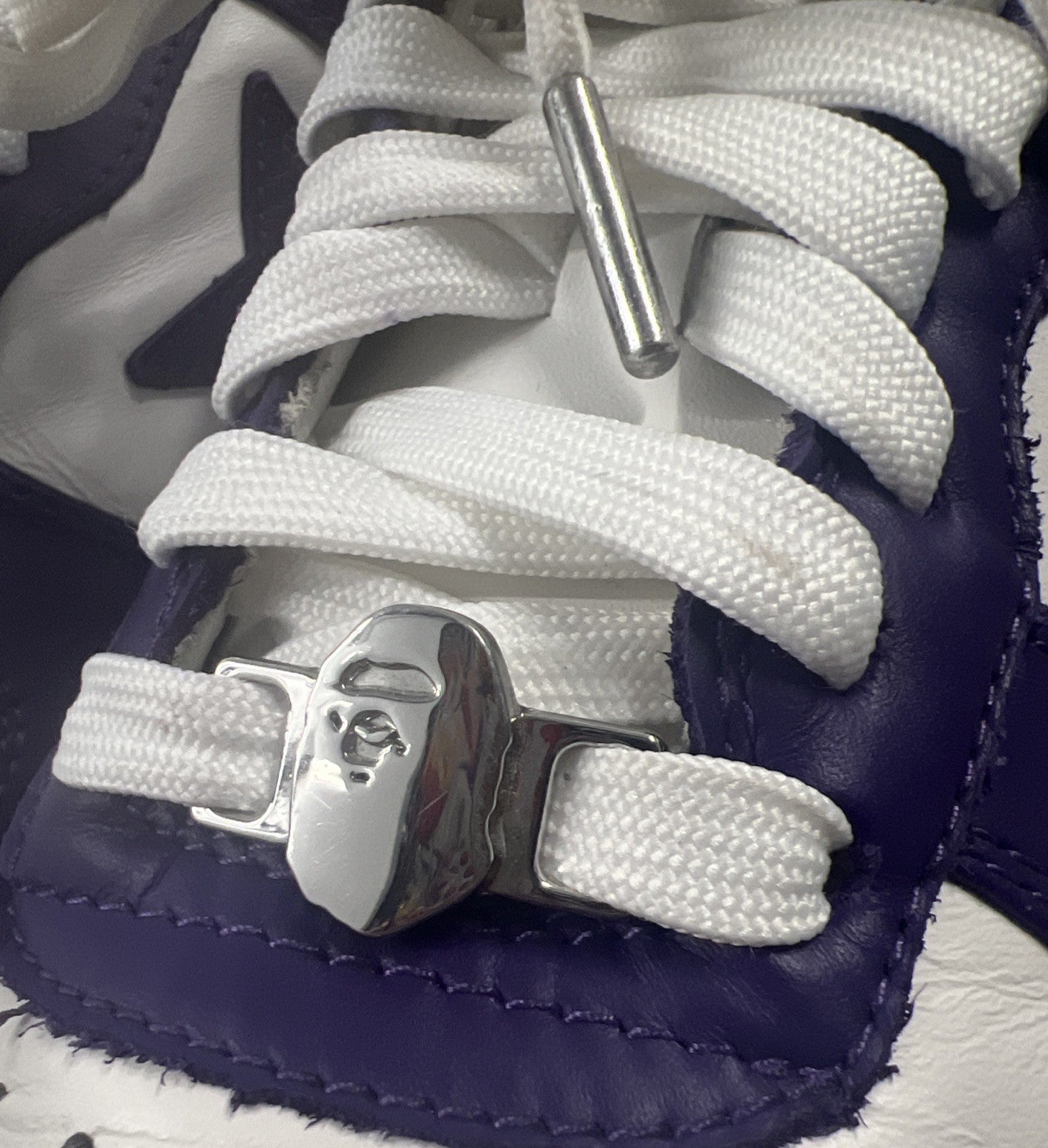 Size 10- A Bathing Ape Bape Sta ‘White Purple’ 2022