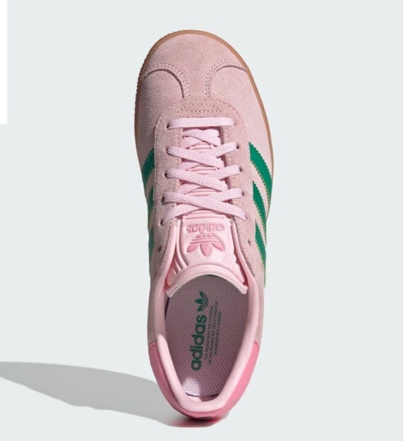 Size 5Y or 6.5 Wmns- adidas Gazelle Clear Pink Court Green Bliss Pink (GS)
