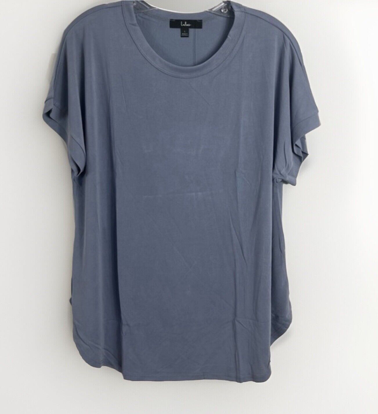 Lulus Tempest Blue Crew Neck Tee Size X-small