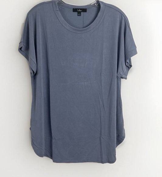 Lulus Tempest Blue Crew Neck Tee Size X-small