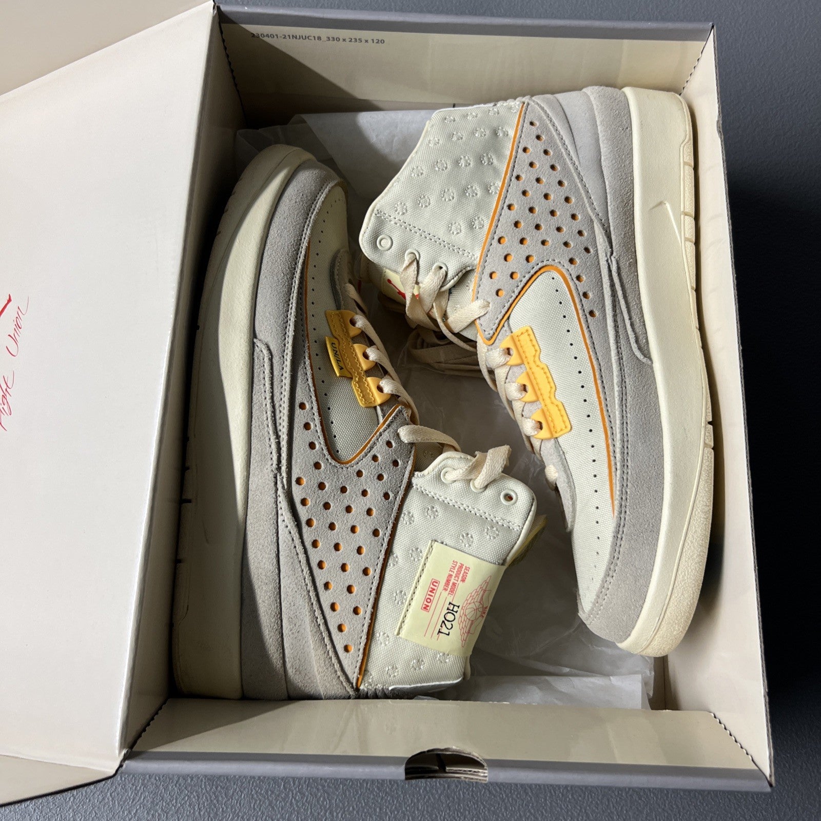 Size 8 Men’s or 9.5 Wmns - Air Jordan 1 Union LA ‘Grey Fog’