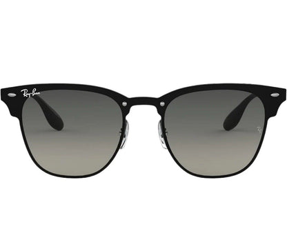 Ray-Ban Blaze Clubmaster Grey Gradient Lens Black Sunglasses-New With Box & Case