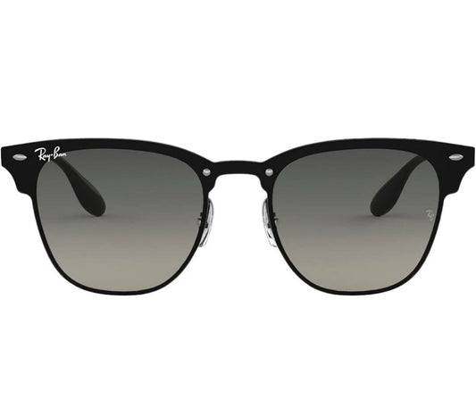 Ray-Ban Blaze Clubmaster Grey Gradient Lens Black Sunglasses-New With Box & Case