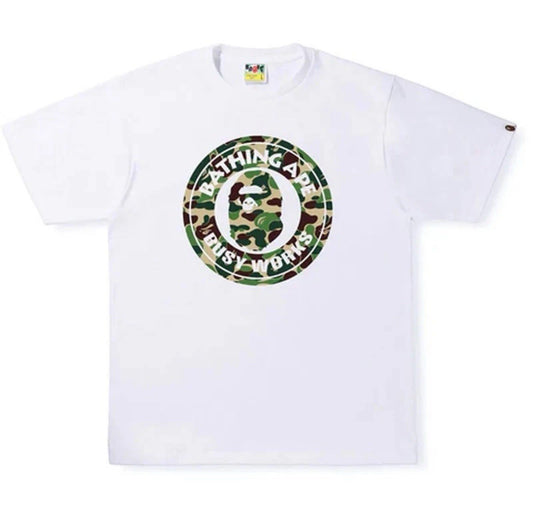 Size L - BAPE ABC Camo By Bathing Ape Tee 'White/Green'