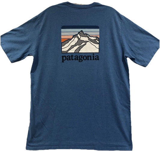 Size Medium - Patagonia Hybrid Pocket Responsibili-Tee T-Shirt Blue Vintage