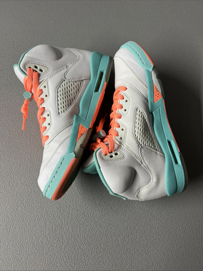 Size 7Y or 8.5 Wmns - Jordan 5 Retro Light Aqua (GS)