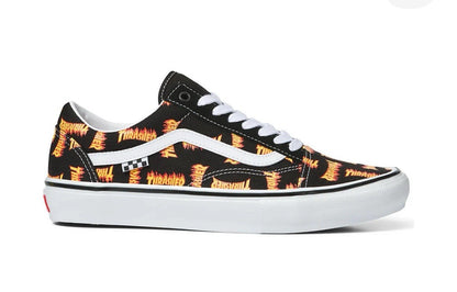 Size 8.5 - Vans Thrasher x Skate Old Skool 'Allover Thrasher Flame Logo