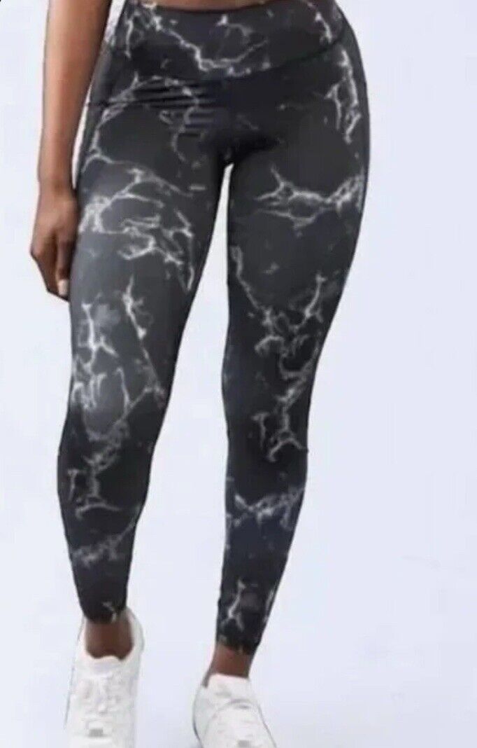 Size Small-BuffBunny Limitless Leggings - Black Marble