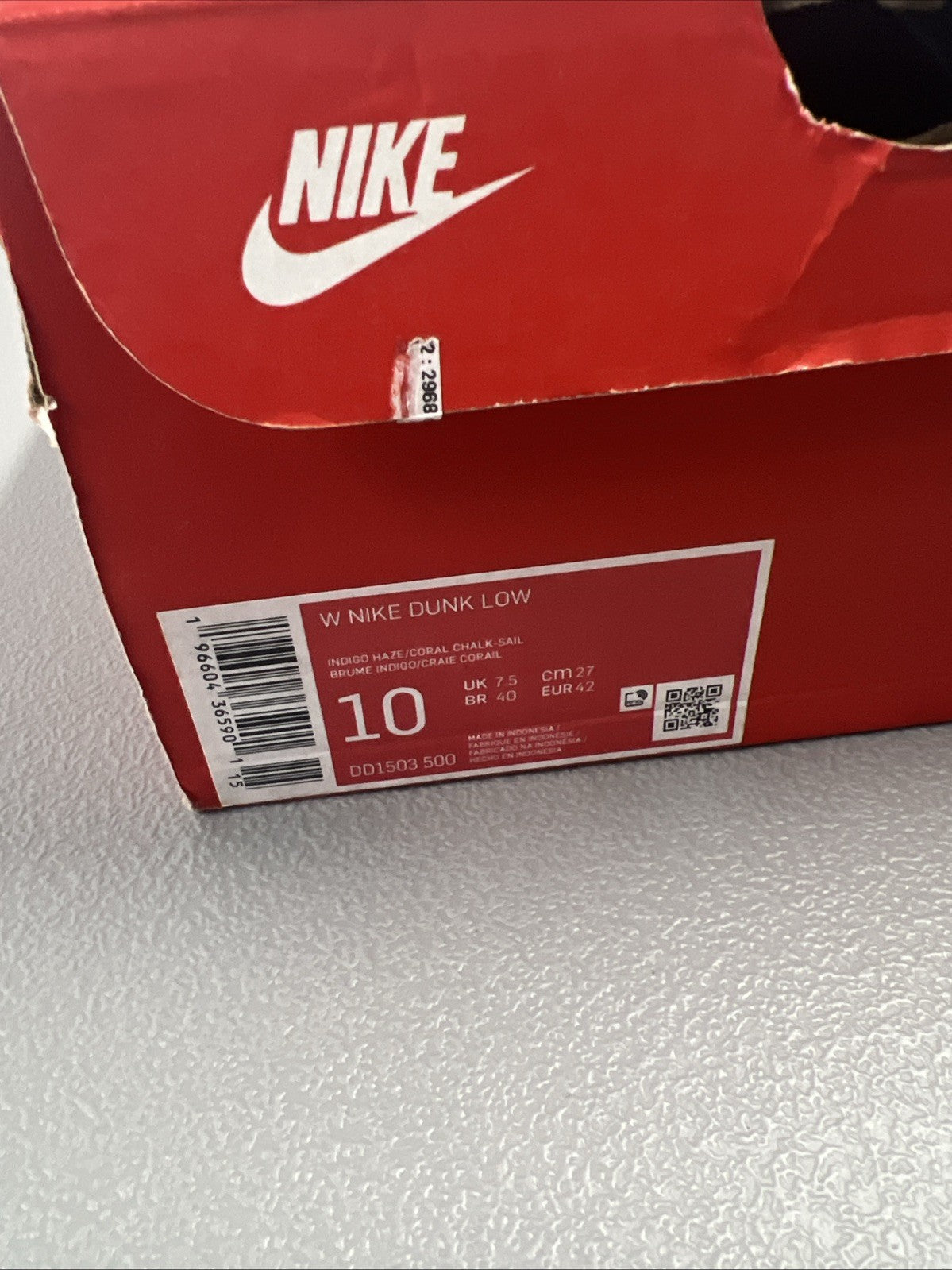 Size 10 - Nike Wmns Dunk Low 'Indigo Haze’