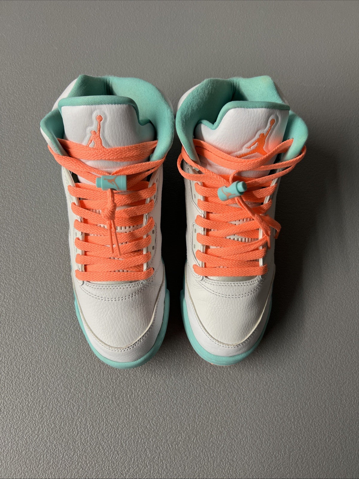 Size 7Y or 8.5 Wmns - Jordan 5 Retro Light Aqua (GS)
