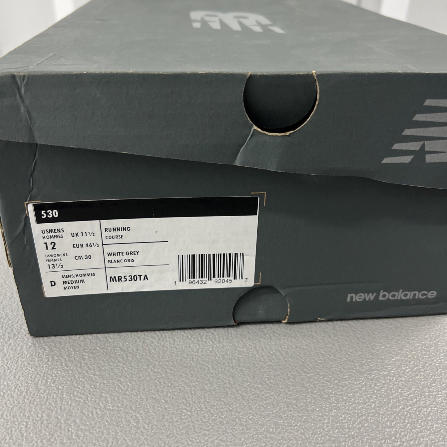 Size 12 - New Balance 530 ‘White Grey’ Men's Running Sneakers MR530TA