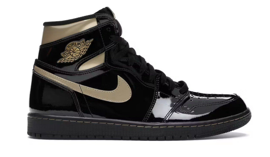 Size 7.5 Men’s or 9 Wmns - Air Jordan 1 ‘Black Metallic Gold’