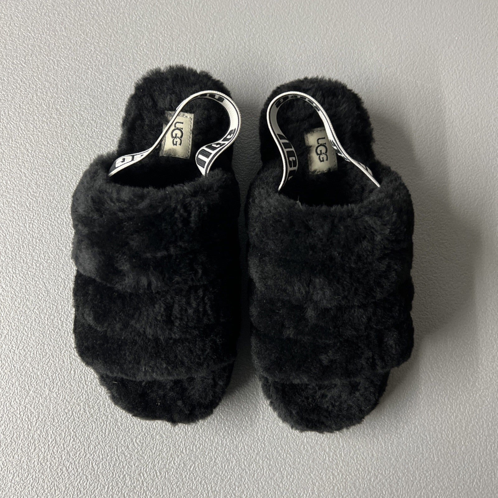Size 6 - Ugg Wmns Fluff Yeah Slide 'Black’