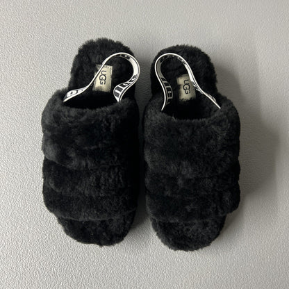 Size 6 - Ugg Wmns Fluff Yeah Slide 'Black’