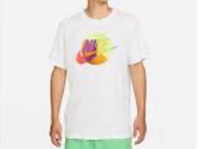 Nike Spell Out Swoosh Size Large Short Sleeve Crew Neck T- Shirt DX2001 100