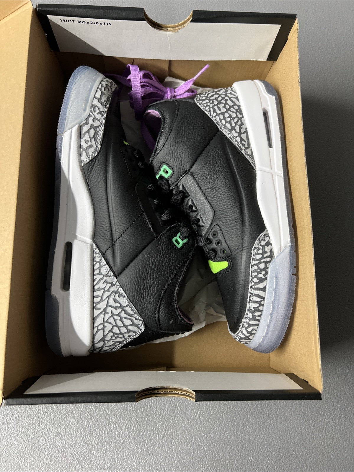 Size 6Y or 7.5 Wmns - Air Jordan 3 Retro ‘Electric Green’ GS