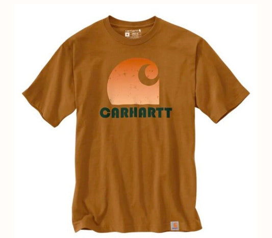 Size Medium-Carhartt Mens "C" Graphic T-Shirt - 106151-BRN